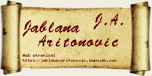 Jablana Aritonović vizit kartica